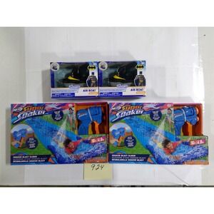 Nerf Super Soaker Slide & Swimways Batman Air Boat 4pc Bundle New Blue Outdoor